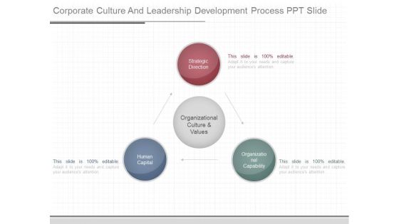 Corporate Culture And Leadership Development Process Ppt Slide