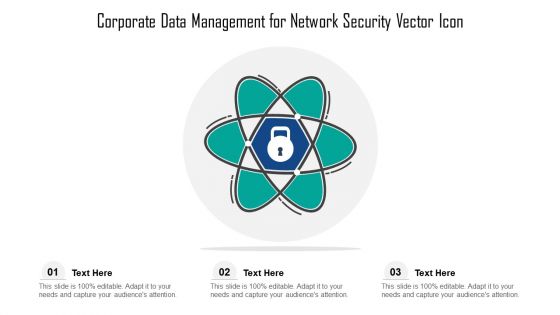 Corporate Data Management For Network Security Vector Icon Ppt PowerPoint Presentation Icon Portfolio PDF