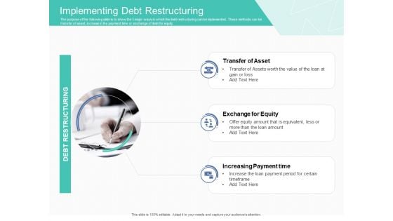 Corporate Debt Refinancing And Restructuring Implementing Debt Restructuring Template PDF