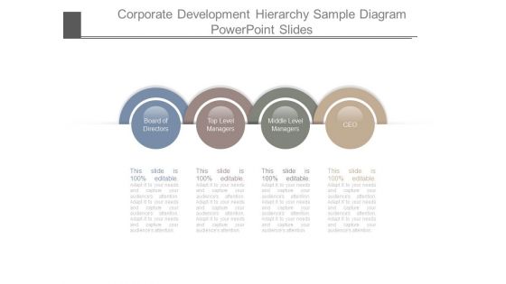 Corporate Development Hierarchy Sample Diagram Powerpoint Slides
