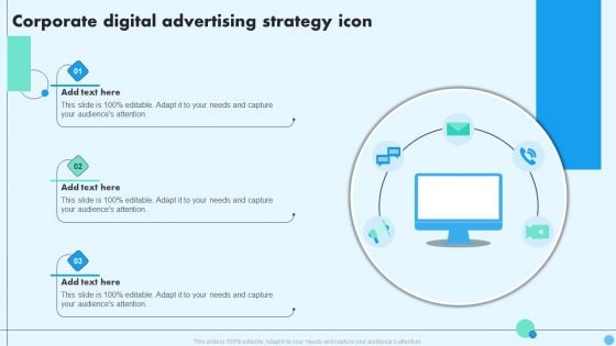 Corporate Digital Advertising Strategy Icon Graphics PDF