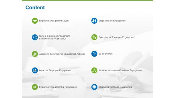 Corporate Employee Engagement Content Ppt Professional Backgrounds PDF