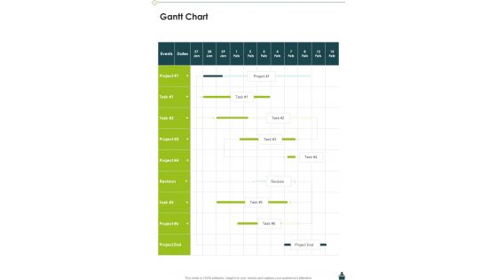 Corporate Entertainment Event Project Proposal Gantt Chart One Pager Sample Example Document