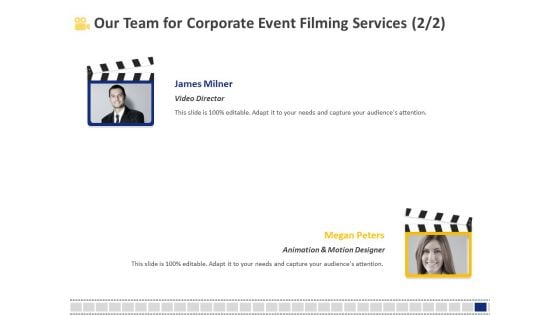 Corporate Event Filming Our Team For Corporate Event Filming Services Director Diagrams PDF