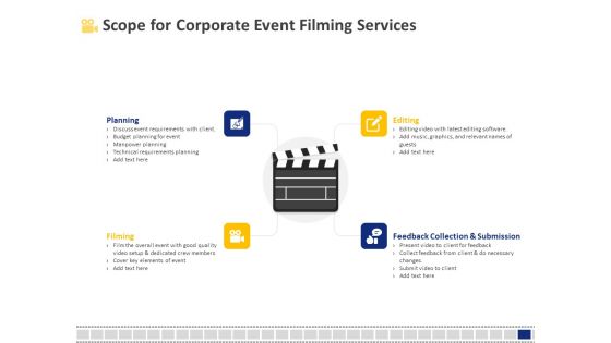 Corporate Event Filming Scope For Corporate Event Filming Services Ppt Styles Outline PDF