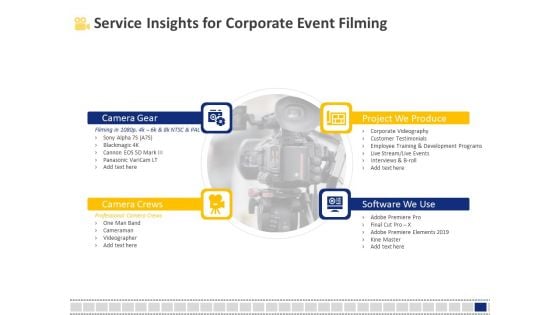 Corporate Event Filming Service Insights For Corporate Event Filming Ppt Portfolio Shapes PDF Corporate Event Filming Service Insights For Corporate Event Filming Ppt Portfolio Shapes PDF