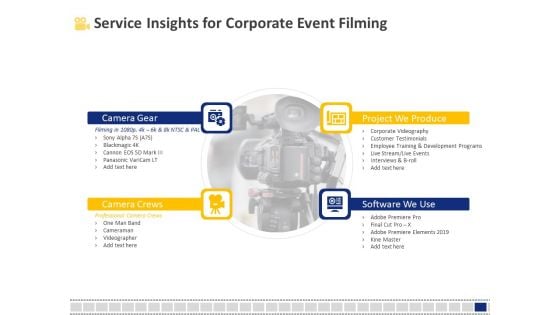 Corporate Event Filming Service Insights For Corporate Event Filming Ppt Portfolio Shapes PDF