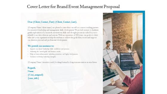 Corporate Event Planning Management Cover Letter For Brand Event Management Proposal Demonstration PDF