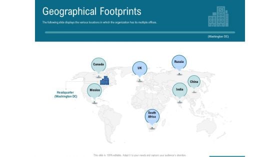 Corporate Execution And Financial Liability Report Geographical Footprints Information PDF