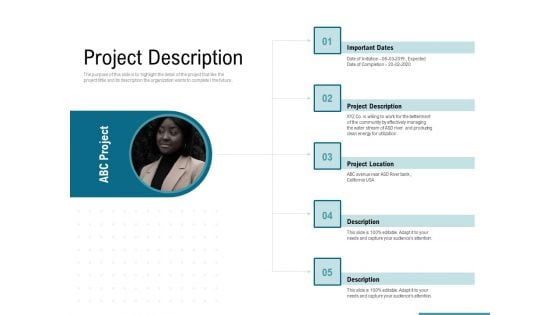 Corporate Execution And Financial Liability Report Project Description Information PDF Corporate Execution And Financial Liability Report Project Description Information PDF