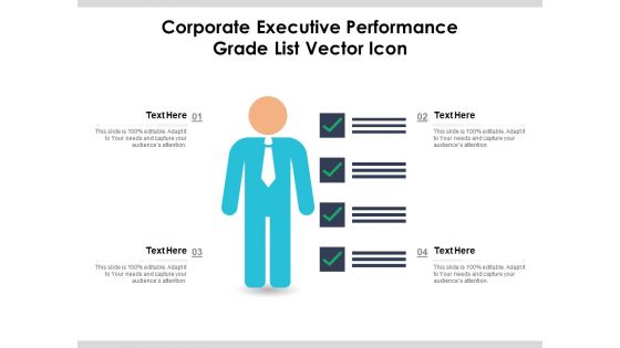 Corporate Executive Performance Grade List Vector Icon Ppt PowerPoint Presentation Inspiration Microsoft PDF