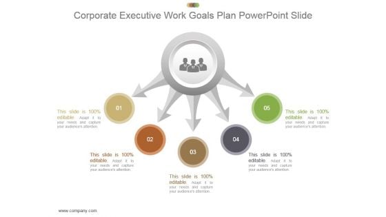 Corporate Executive Work Goals Plan Powerpoint Slide