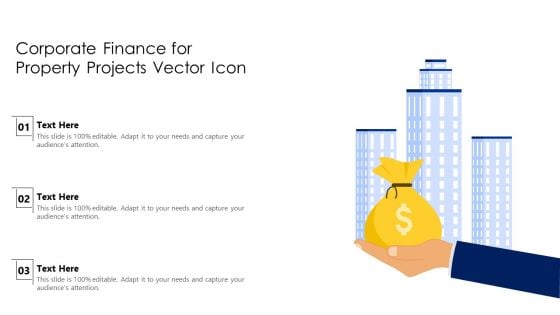 Corporate Finance For Property Projects Vector Icon Ppt Styles Slideshow PDF