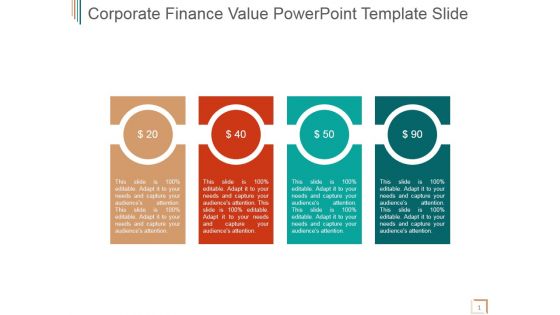 Corporate Finance Value Ppt PowerPoint Presentation Layout