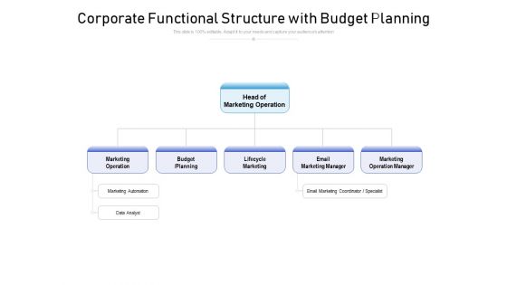 Corporate Functional Structure With Budget Planning Ppt PowerPoint Presentation File Slideshow Corporate Functional Structure With Budget Planning Ppt PowerPoint Presentation File Slideshow