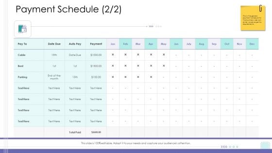 Corporate Governance Payment Schedule Cable Mockup PDF Corporate Governance Payment Schedule Cable Mockup PDF