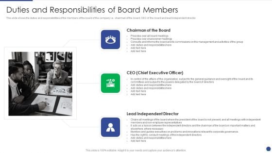 Corporate Governance Protocols And Business Structure Duties And Responsibilities Of Board Members Designs PDF Corporate Governance Protocols And Business Structure Duties And Responsibilities Of Board Members Designs PDF