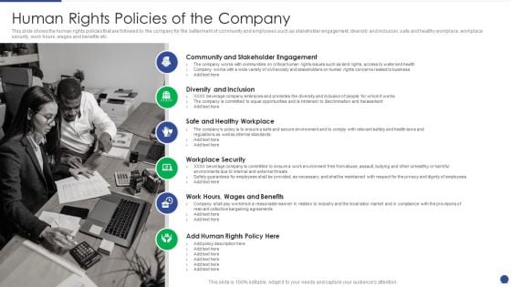 Corporate Governance Protocols And Business Structure Human Rights Policies Of The Company Graphics PDF