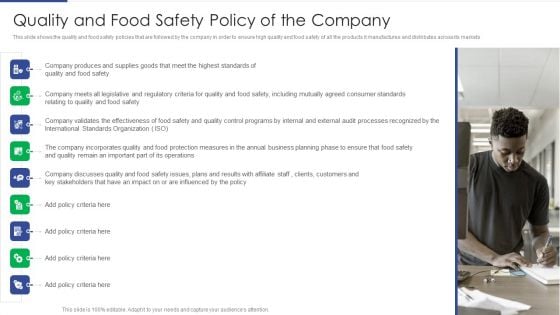 Corporate Governance Protocols And Business Structure Quality And Food Safety Policy Of The Company Brochure PDF Corporate Governance Protocols And Business Structure Quality And Food Safety Policy Of The Company Brochure PDF