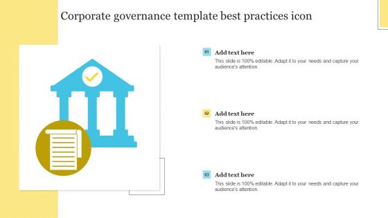 Corporate Governance Template Best Practices Icon Rules PDF