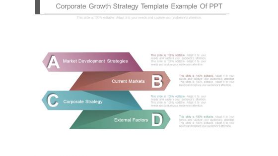 Corporate Growth Strategy Template Example Of Ppt