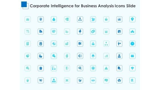 Corporate Intelligence For Business Analysis Icons Slide Ppt Ideas Deck PDF