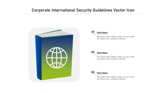 Corporate International Security Guidelines Vector Icon Ppt PowerPoint Presentation Model Example Introduction PDF