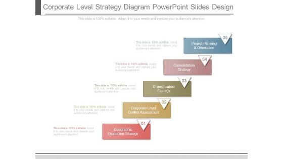 Corporate Level Strategy Diagram Powerpoint Slides Design