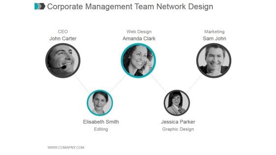 Corporate Management Team Network Design Ppt PowerPoint Presentation Visuals