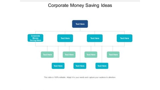 Corporate Money Saving Ideas Ppt PowerPoint Presentation Professional Graphics Cpb