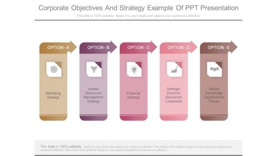Corporate Objectives And Strategy Example Of Ppt Presentation