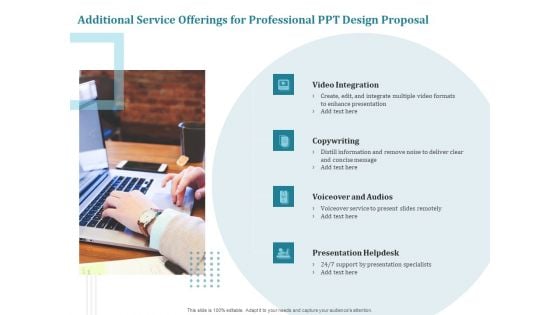 Corporate PPT Design Additional Service Offerings For Professional PPT Design Proposal Topics PDF