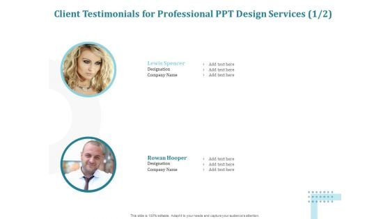 Corporate PPT Design Client Testimonials For Professional PPT Design Services Ideas PDF