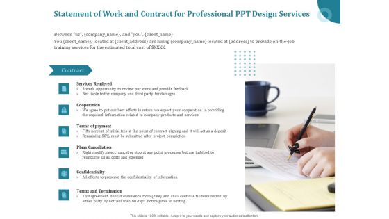 Corporate PPT Design Statement Of Work And Contract For Professional PPT Design Services Microsoft PDF