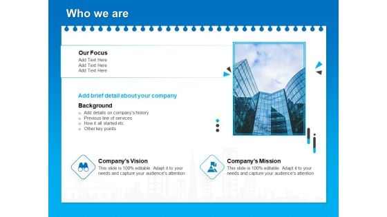 Corporate Partnership And Sponsorship Proposals Who We Are Ppt Gallery Format PDF