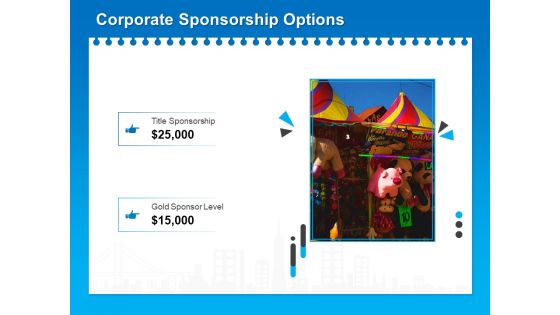 Corporate Partnership Corporate Sponsorship Options Ppt Infographic Template Graphics PDF
