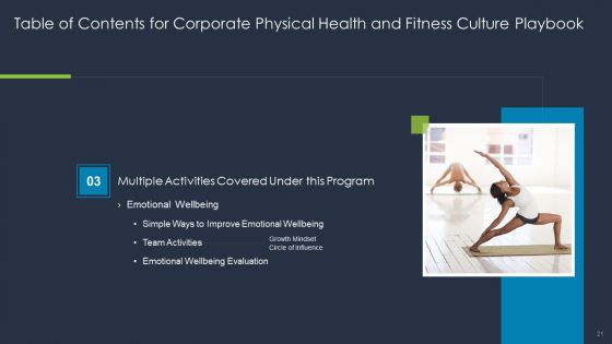 Corporate Physical Health And Fitness Culture Playbook Ppt PowerPoint Presentation Complete Deck With Slides