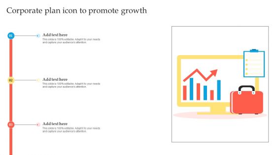 Corporate Plan Icon To Promote Growth Microsoft PDF