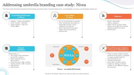 Corporate Product And Overall Addressing Umbrella Branding Case Study Nivea Mockup PDF