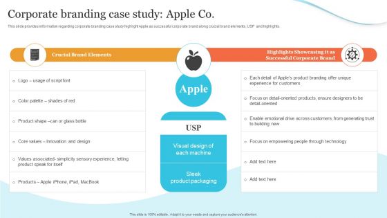 Corporate Product And Overall Corporate Branding Case Study Apple Co Elements PDF