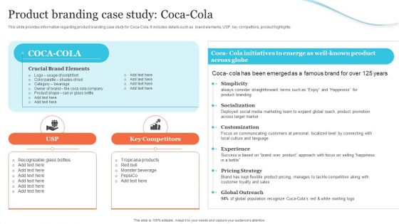 Corporate Product And Overall Product Branding Case Study Coca Cola Brochure PDF