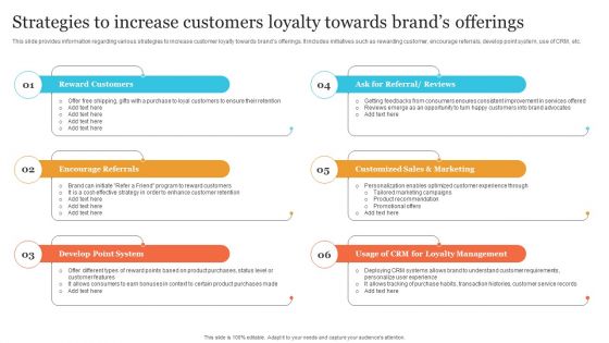 Corporate Product And Overall Strategies To Increase Customers Loyalty Towards Brands Formats PDF