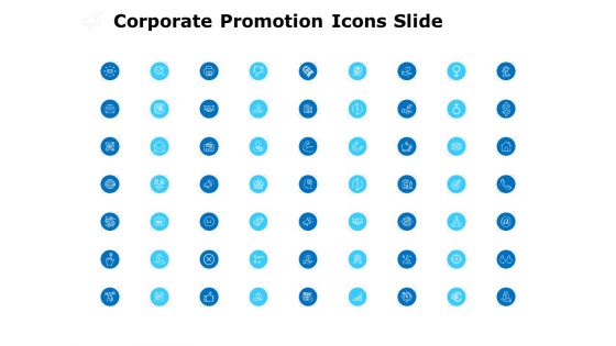 Corporate Promotion Icons Slide Ppt PowerPoint Presentation Model Visuals