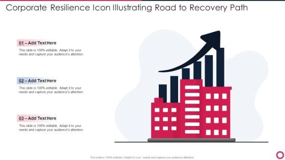 Corporate Resilience Icon Illustrating Road To Recovery Path Topics PDF