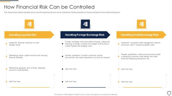 Corporate Security And Risk Management How Financial Risk Can Be Controlled Infographics PDF