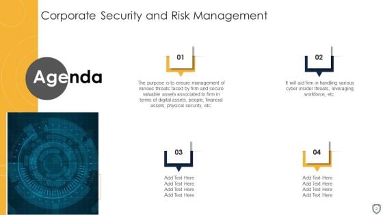 Corporate Security And Risk Management Ppt PowerPoint Presentation Complete Deck With Slides