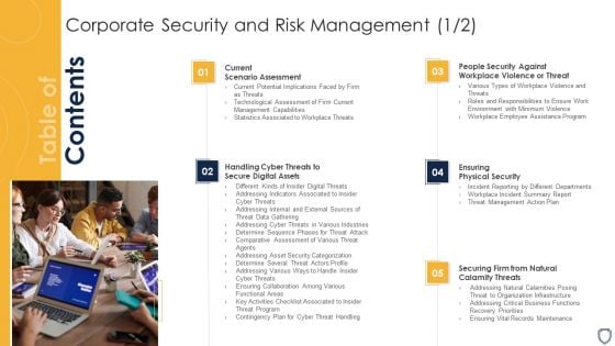 Corporate Security And Risk Management Table Of Contents Corporate Security And Risk Download PDF