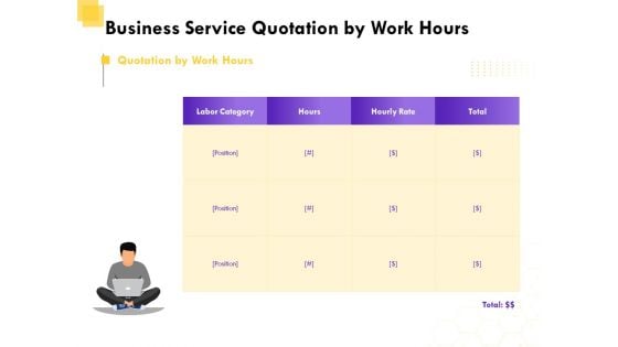 Corporate Service Quote Business Service Quotation By Work Hours Ppt PowerPoint Presentation File Portfolio PDF