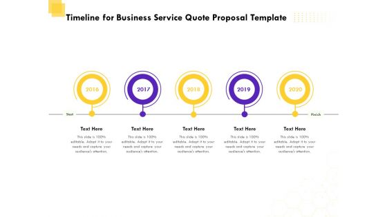 Corporate Service Quote Timeline For Business Service Quote Proposal Template Sample PDF