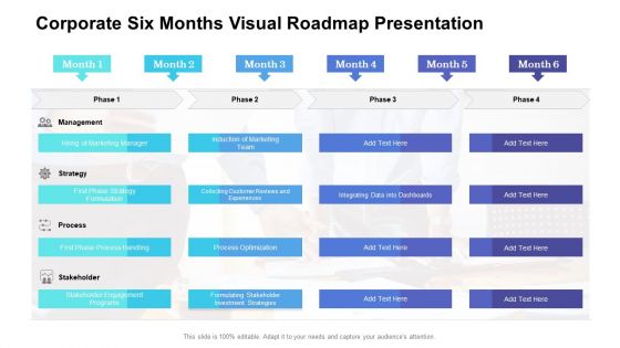 Corporate Six Months Visual Roadmap Presentation Clipart Corporate Six Months Visual Roadmap Presentation Clipart